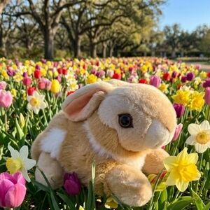 Bunny Rabbit Light Brown Realistic 10" Hare Animal Stuffed Toy Plush Unbranded